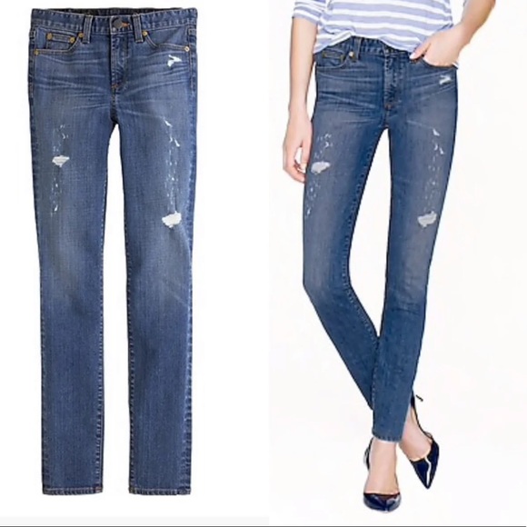 ⭐️ Host Pick! J. Crew NWOT reed skinny semi distressed mid-rise bootcut jeans - Picture 3 of 14